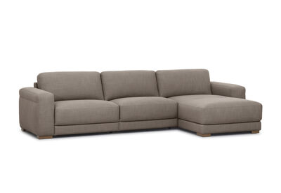 LEONE FABRIC - 3 Seater Sofa with RHF Chaise