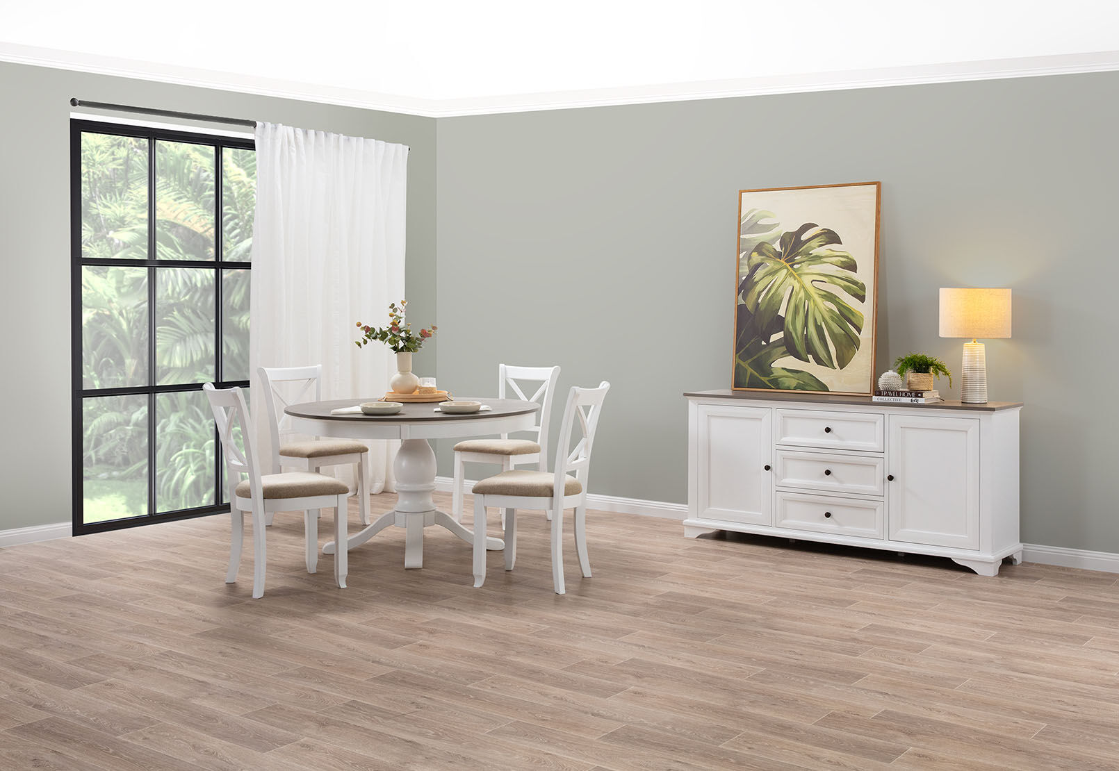 MARSEILLE MK2 - 5 Piece Dining Suite with Malu Dining Chairs MARSEILLE MK2