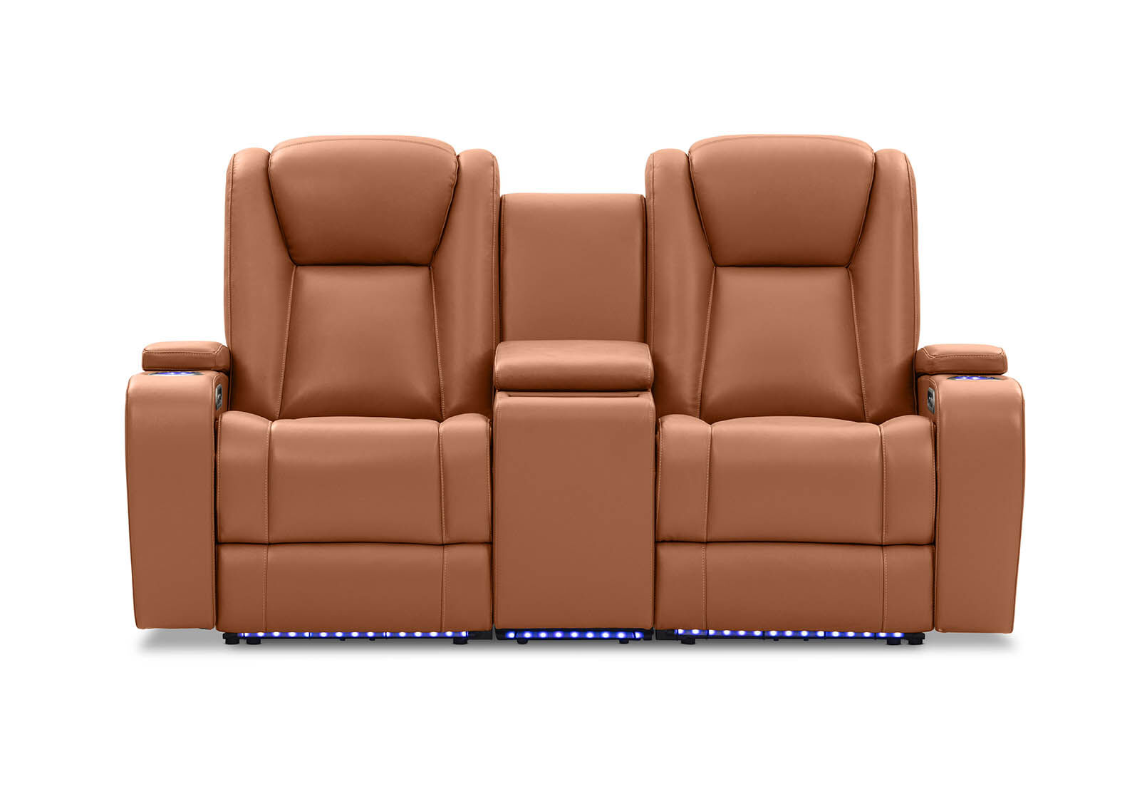 SENTINAL MK2 LEATHER - 2 Seater with 2 Electric Recliners and Console SENTINAL MK2 LEATHER