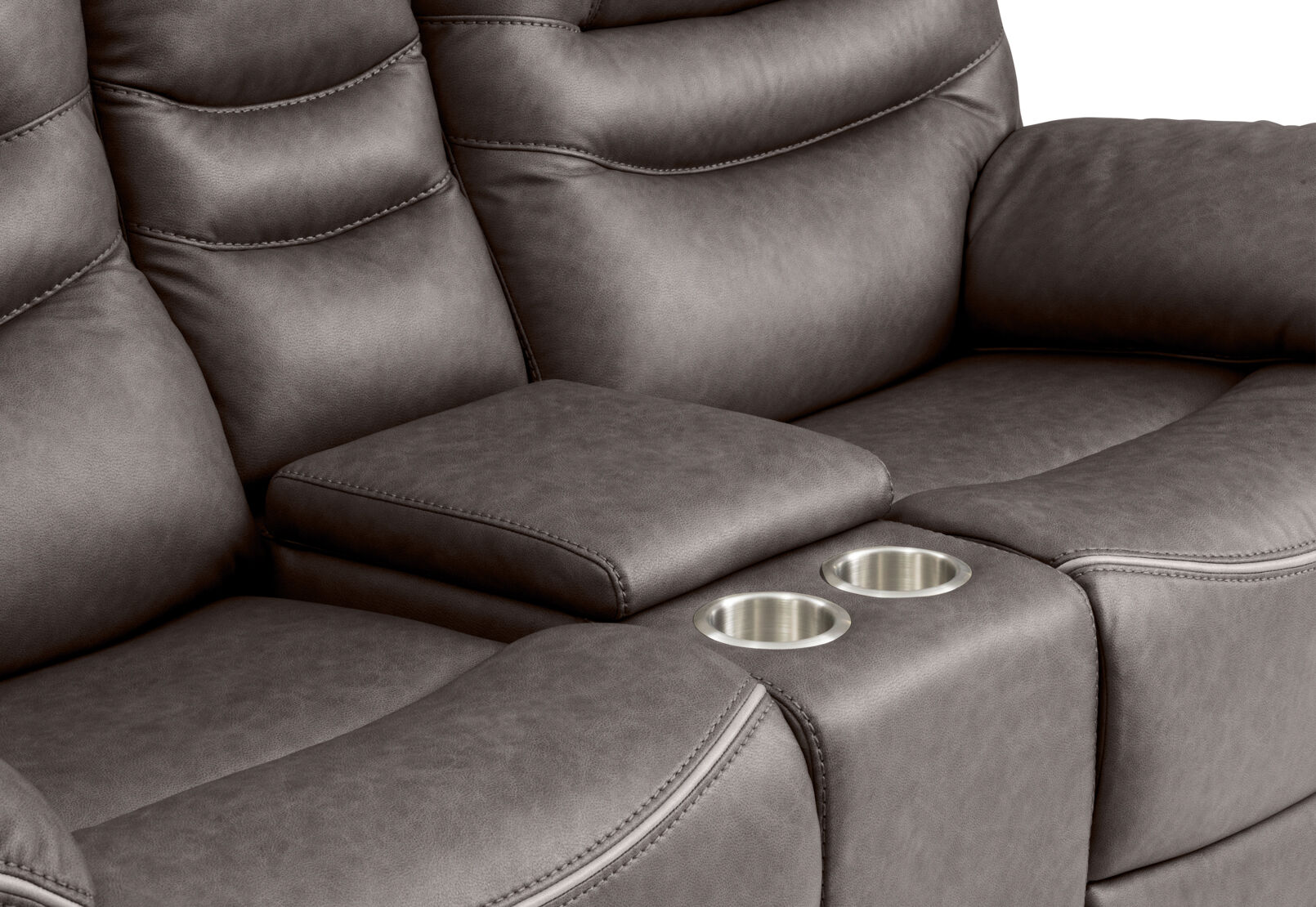 FEDERER FABRIC - 2 Seater with inbuilt Recliners and Console FEDERER FABRIC