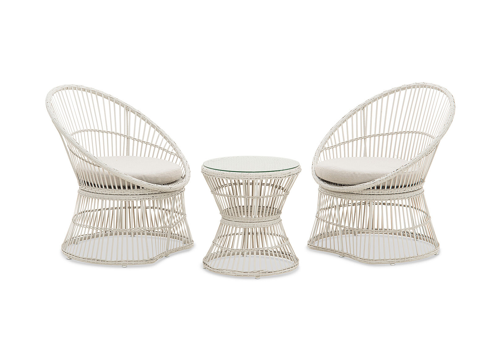 White 3 piece outdoor setting new arrivals