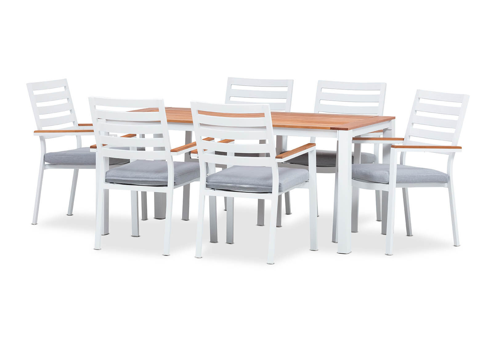WHITE OAKLYN 7 Piece Outdoor Dining Setting