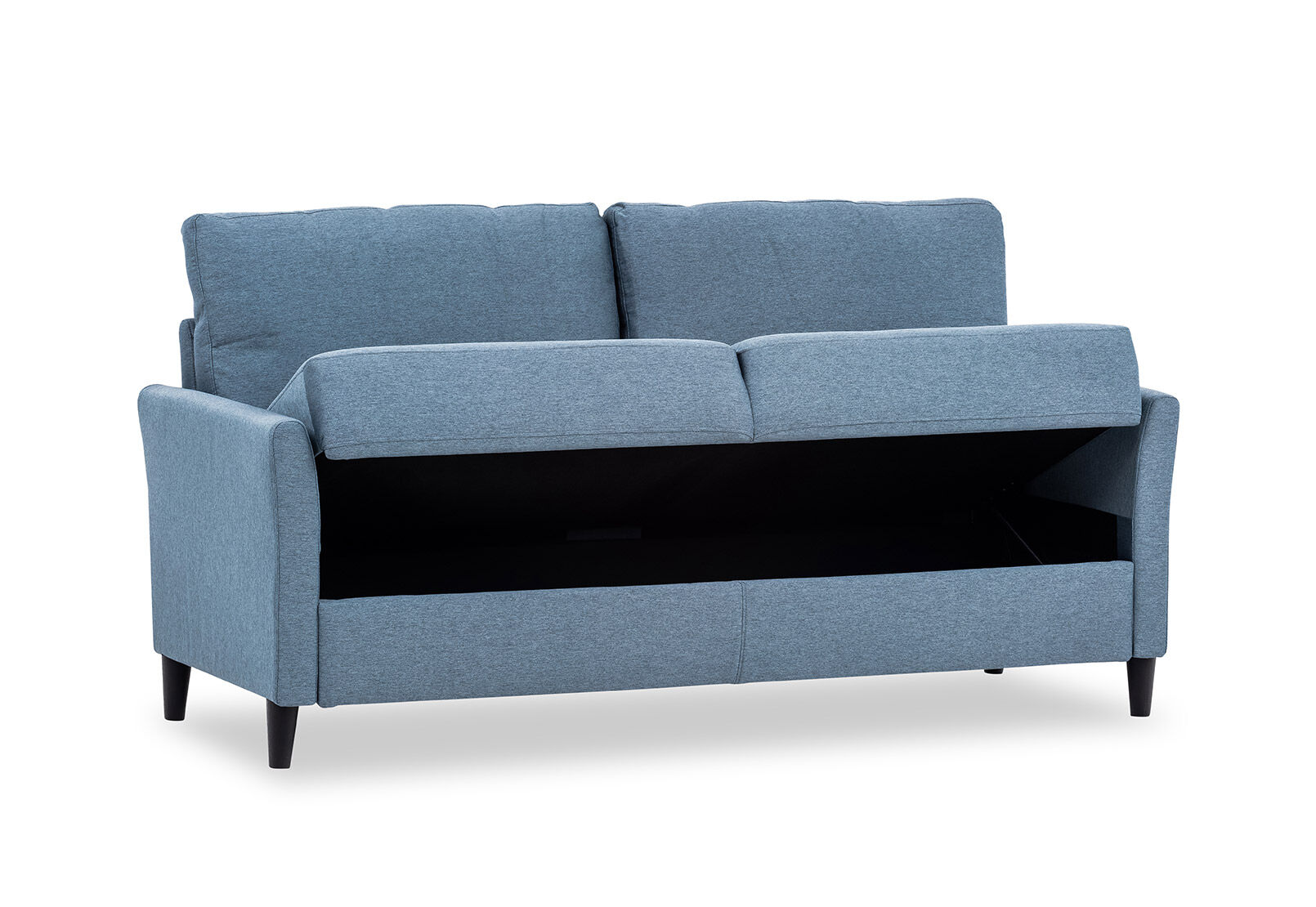 GRIFFIN - Blue 3 Seat Sofa with Storage GRIFFIN