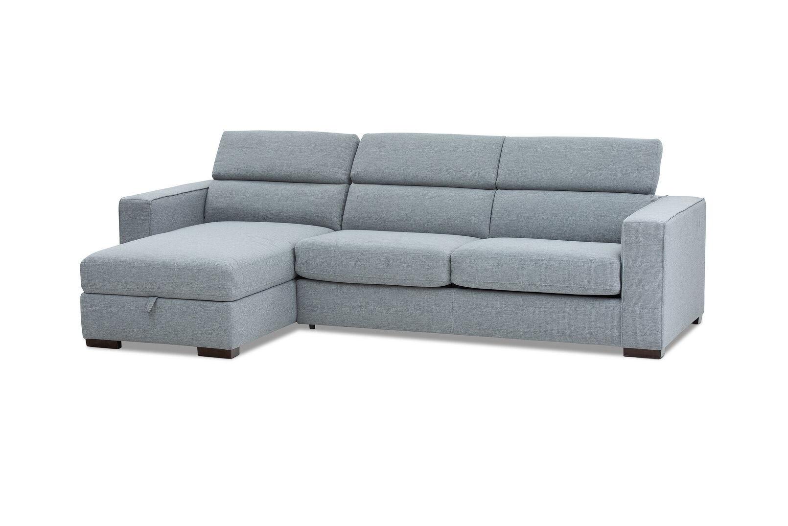 ANGUS - Fabric Left-Hand Facing 3 Seater Chaise with Sofa Bed ANGUS