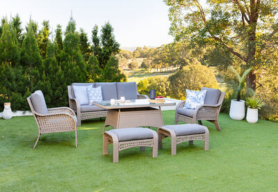 ISABELA - 6 Piece Outdoor Lounge Dining Setting