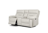 HOLLYWOOD LEATHER - 2 Seater with Electric Recliners & Console HOLLYWOOD LEATHER