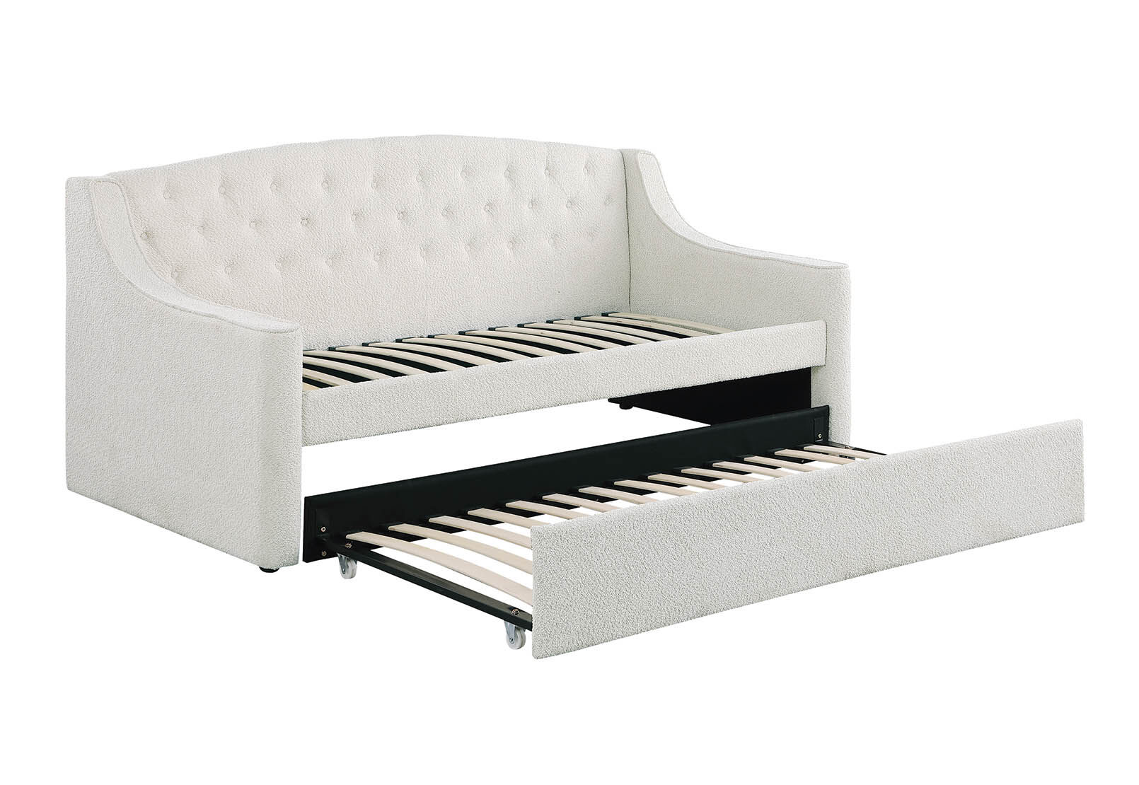 WHITE CONWAY White Day Bed with Trundle