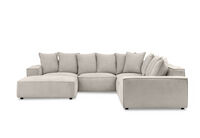 TILLEY FABRIC - Corner Lounge with Ottoman ( Fabric) TILLEY FABRIC