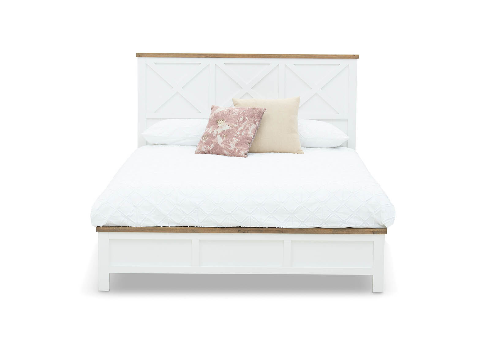 Amart White Bed Industrial 4 Piece Tall Chest Queen Bedroom Suite