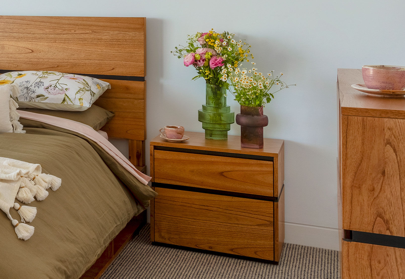 MEDORA - 2 Drawer Bedside MEDORA