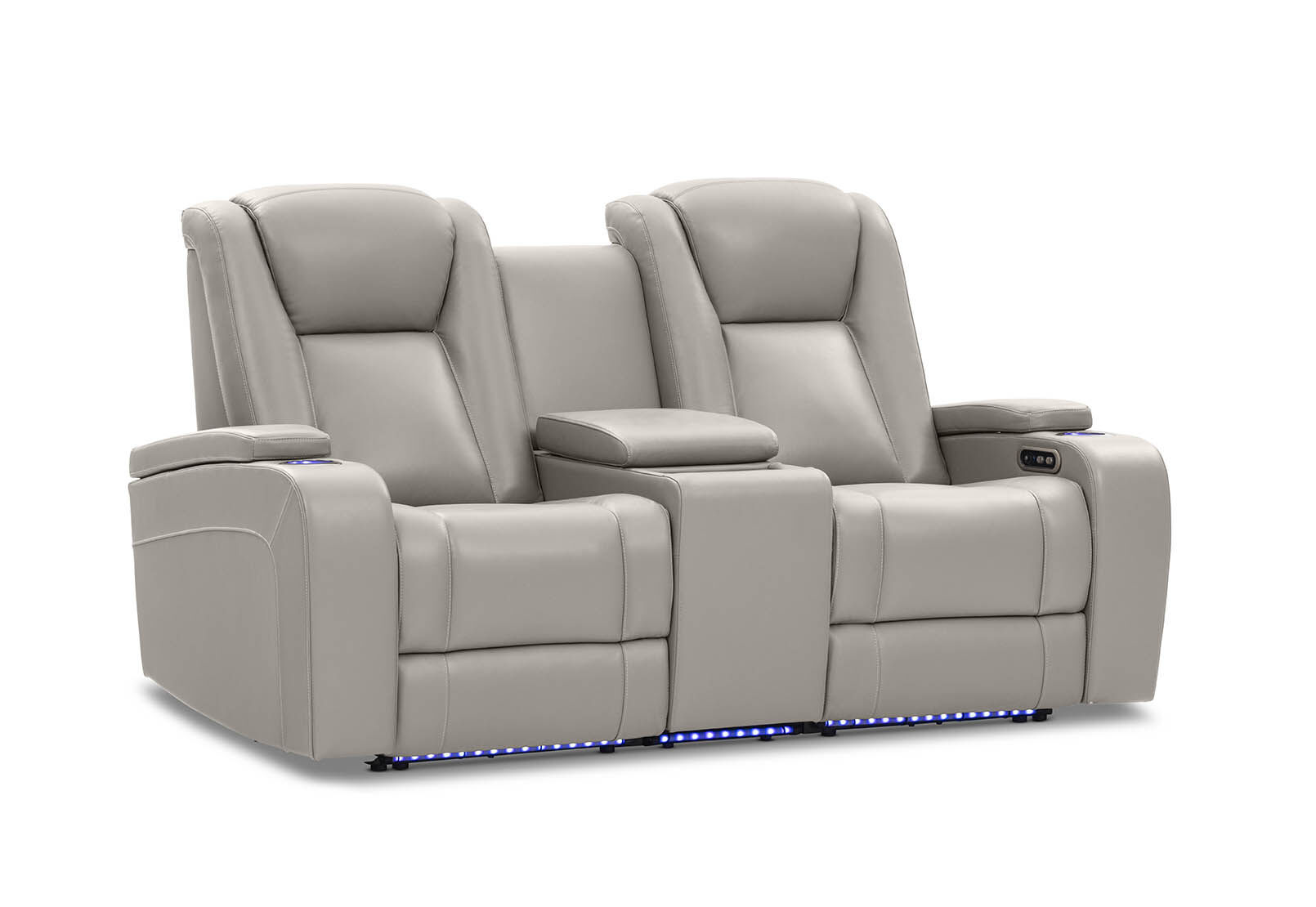 SENTINAL MK2 LEATHER - 2 Seater with 2 Electric Recliners and Console SENTINAL MK2 LEATHER