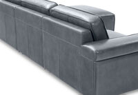 BARTELLE LEATHER - 3.5 Seater Sofa with Ottoman. BARTELLE LEATHER