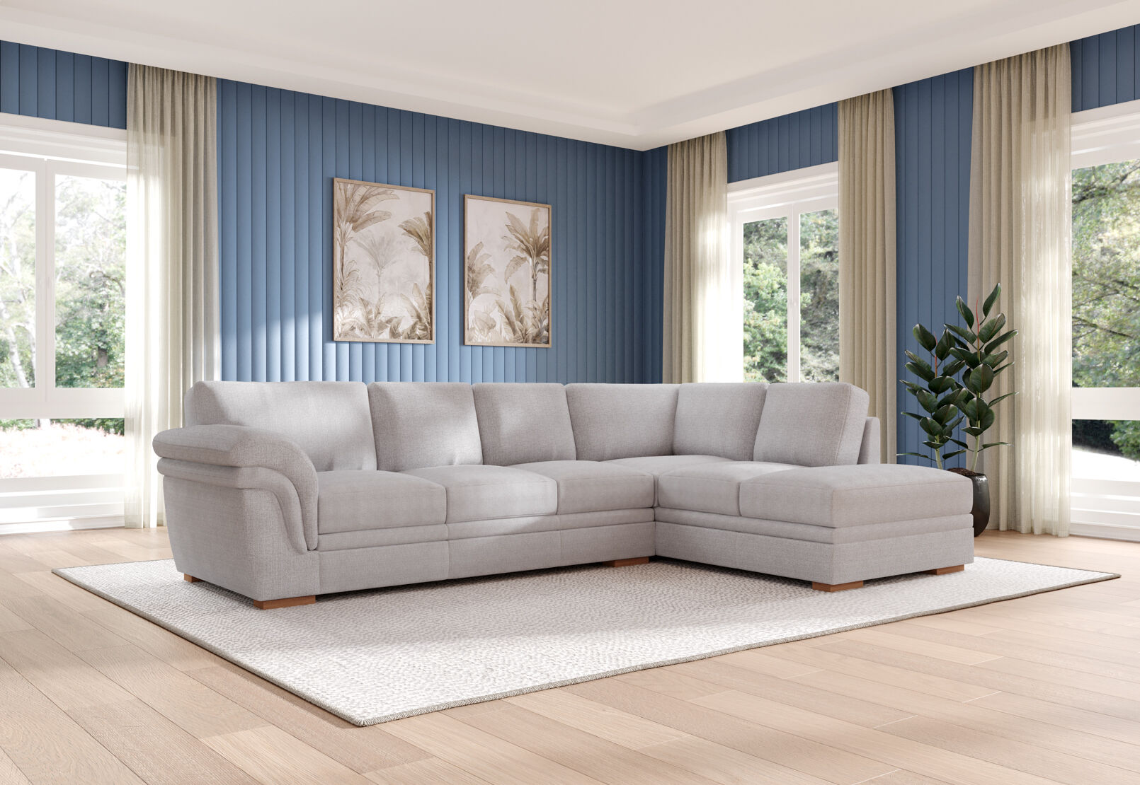 YAMILA FABRIC - Corner Lounge RHF Chaise YAMILA FABRIC