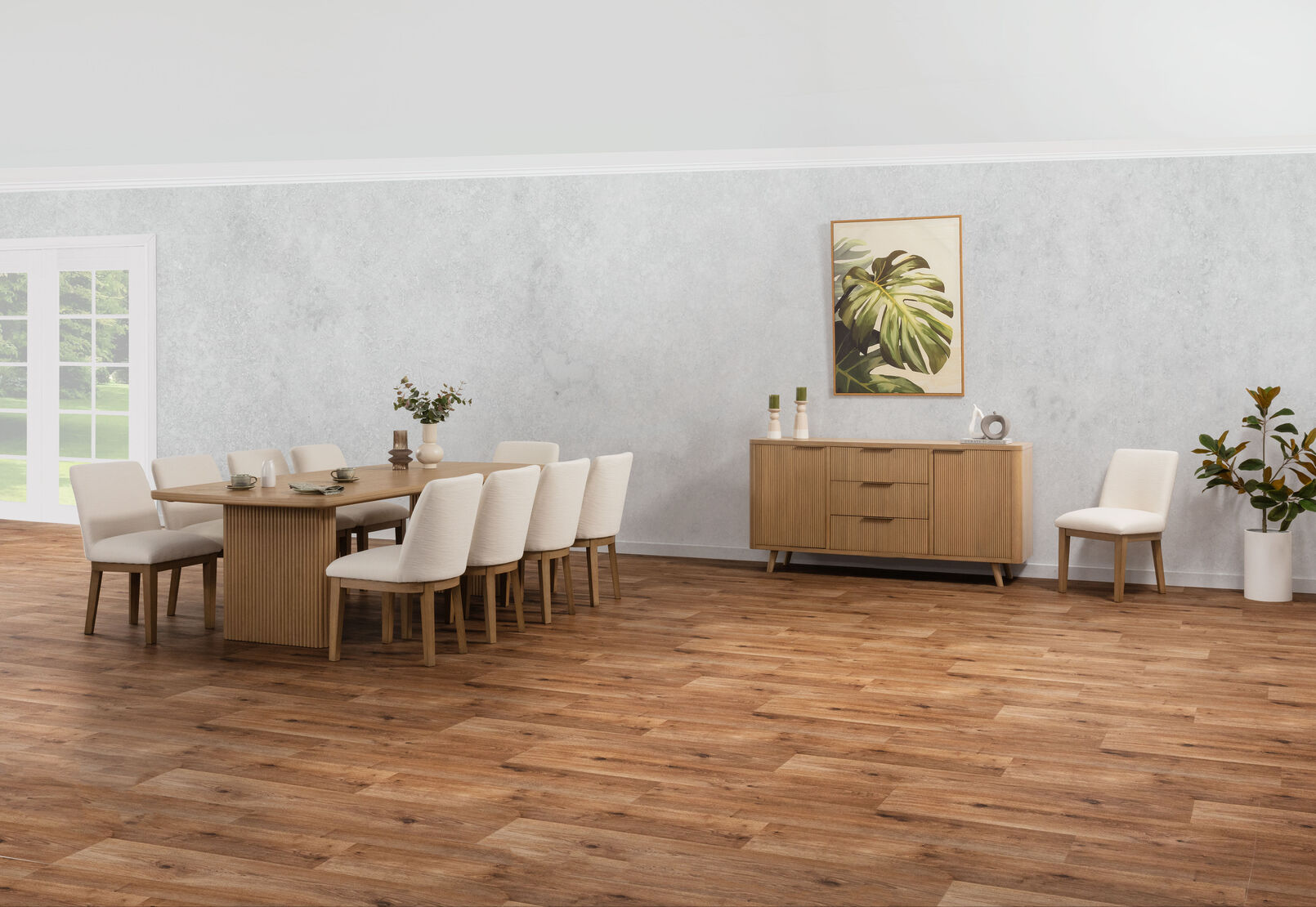 MIRAN - 11 Piece 2400 Dining Suite with Cora Dining Chairs. MIRAN