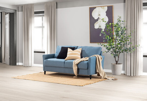 GRIFFIN - Blue 3 Seat Sofa with Storage