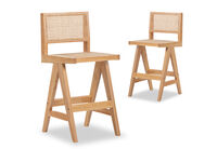 BAYLE - Natural Set of 2 Stools BAYLE
