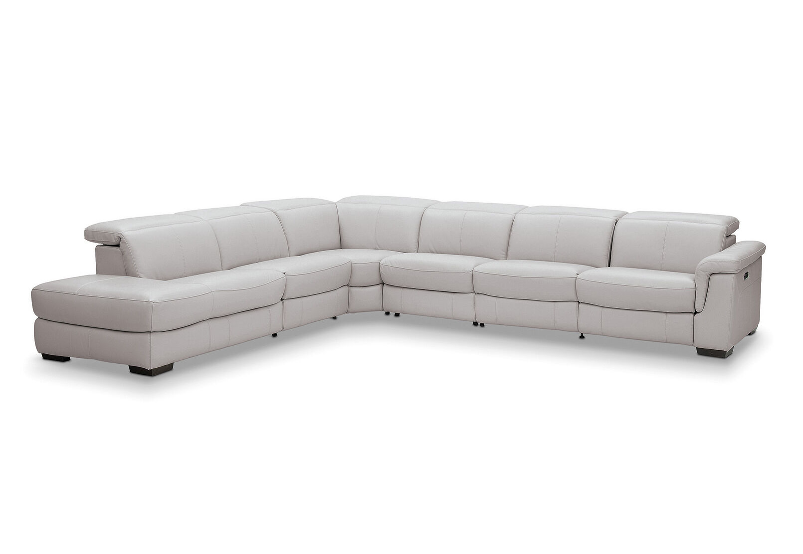 LUCIANO - Leather Corner Lounge with 3 Inbuilt Electric Recliners and Left-Hand Facing Chaise LUCIANO