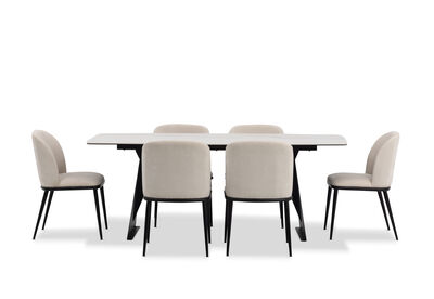 MACKINLEY - 7 Piece Dining Suite with Cedric Dining Chairs