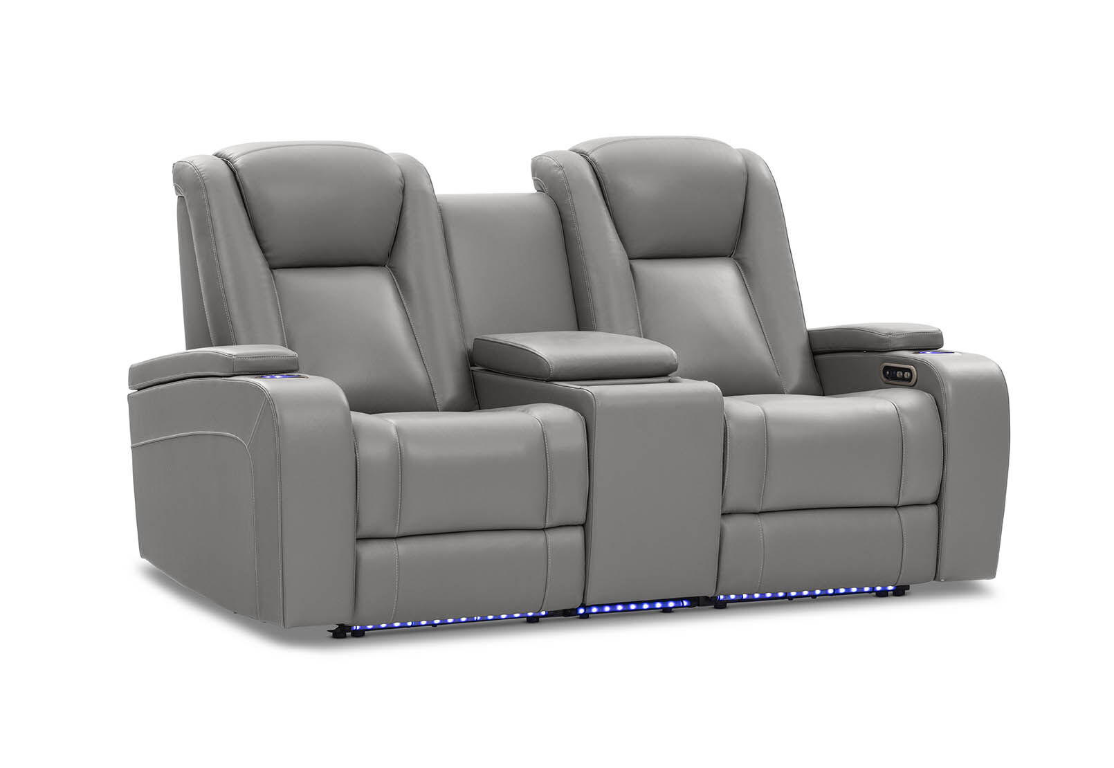 SENTINAL MK2 LEATHER - 2 Seater with 2 Electric Recliners and Console SENTINAL MK2 LEATHER