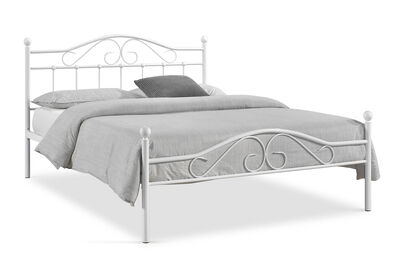 KNOX - White Double Bed