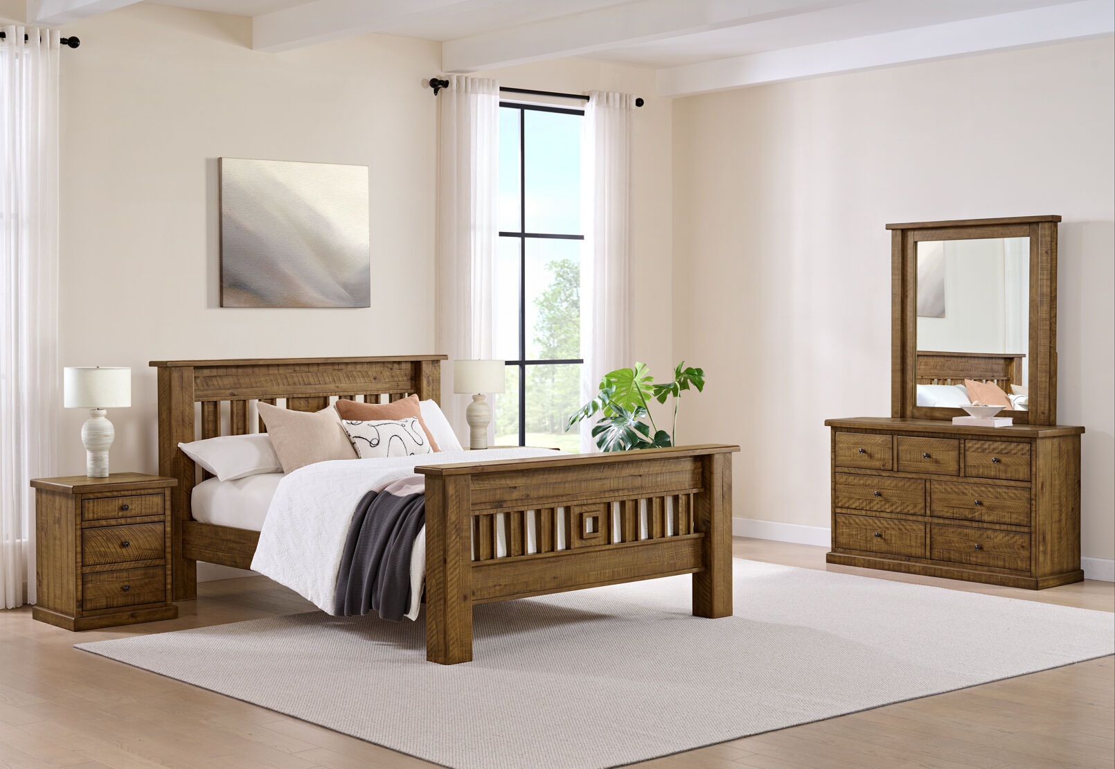 WILLOWBROOK - 4 Piece King Bed Dresser Suite WILLOWBROOK