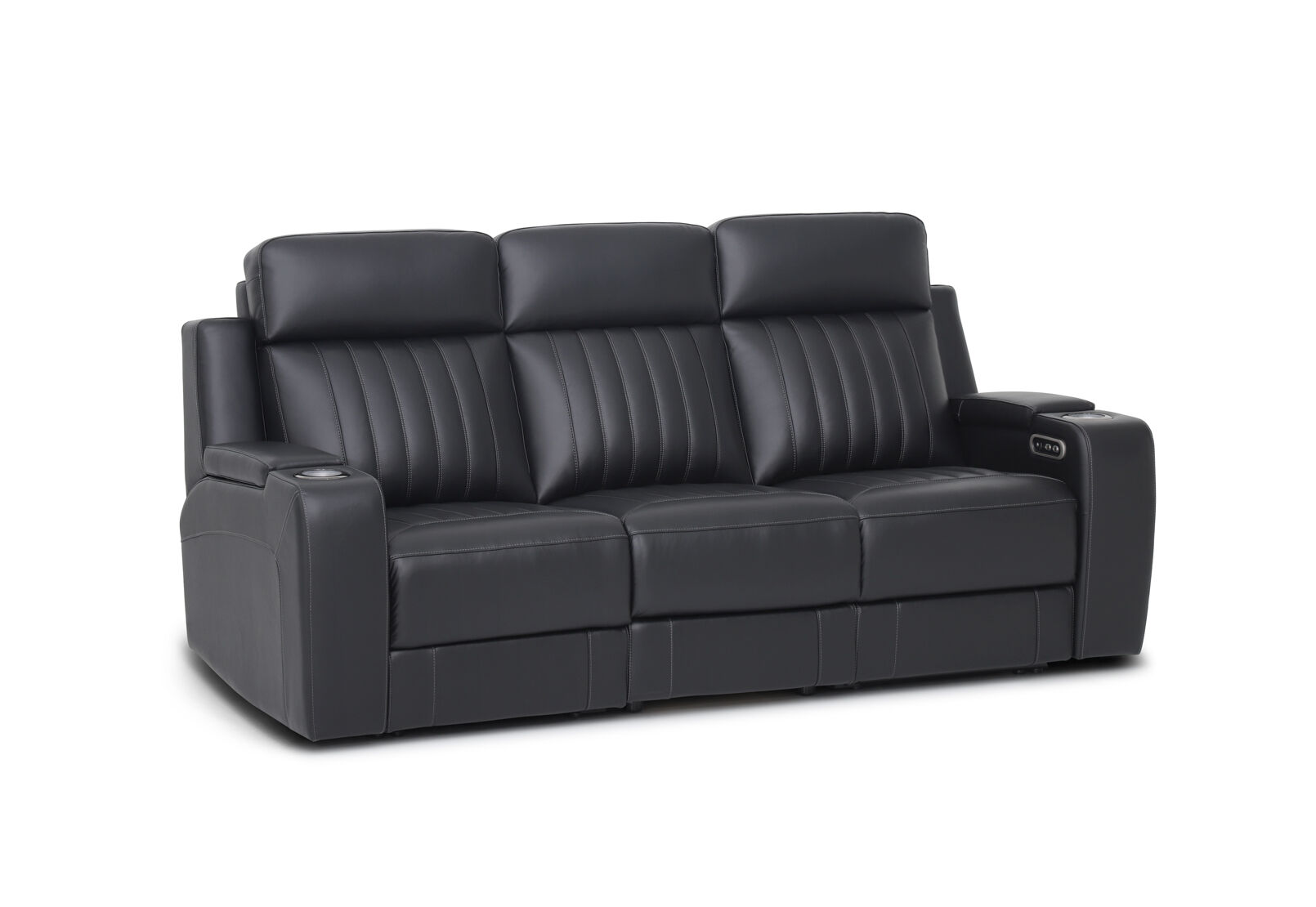 THANE LEATHER - 3 Seater Sofa with 2 Inbuilt Electric Recliners THANE LEATHER