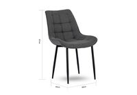 BOYLE - Set of 2 Dining Chairs BOYLE