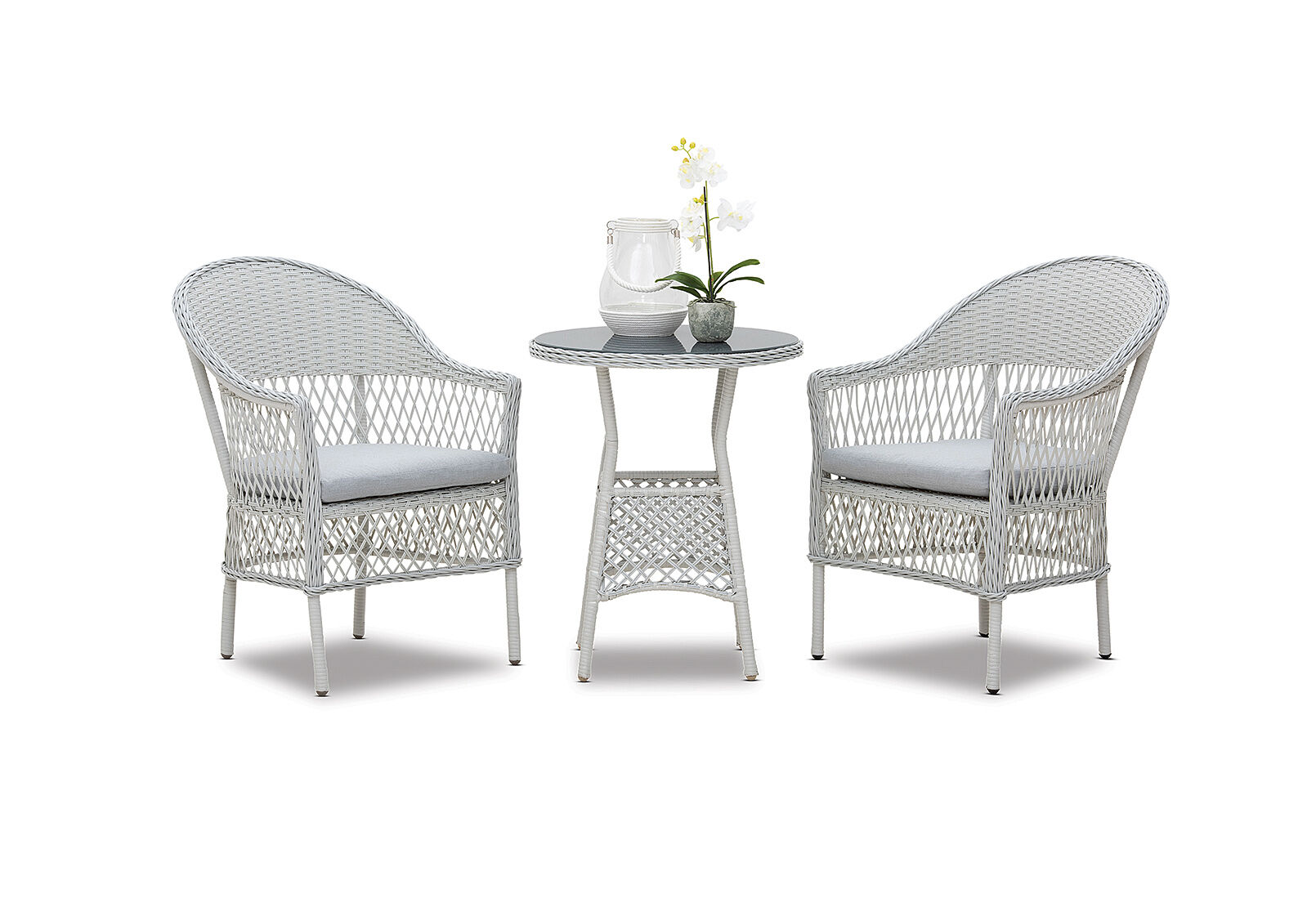 White Julia 3 Piece Outdoor Balcony Setting Amart Furniture