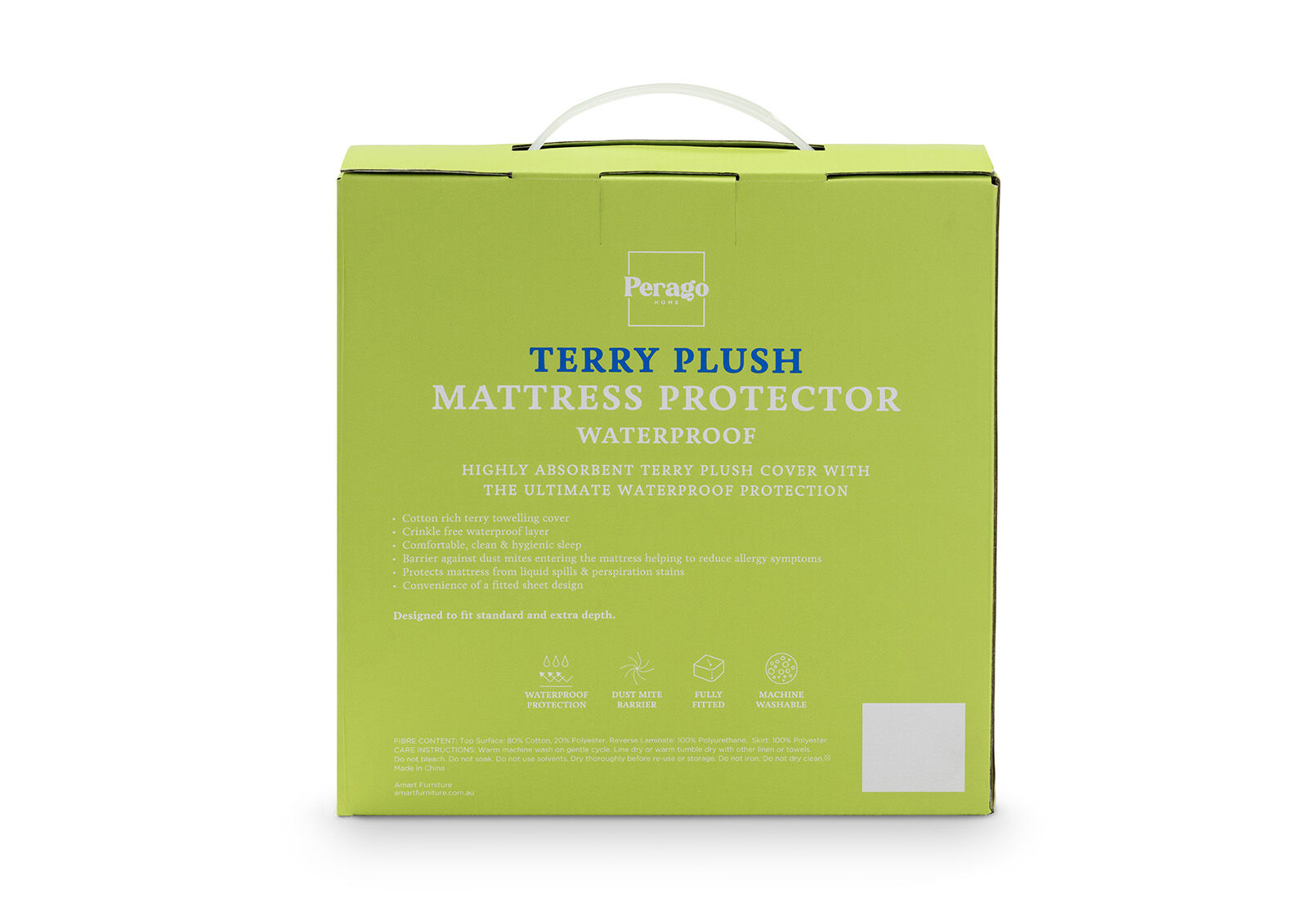 QUEEN MATTRESS PROTECTOR - Plush Terry Mattress Protector QUEEN MATTRESS PROTECTOR
