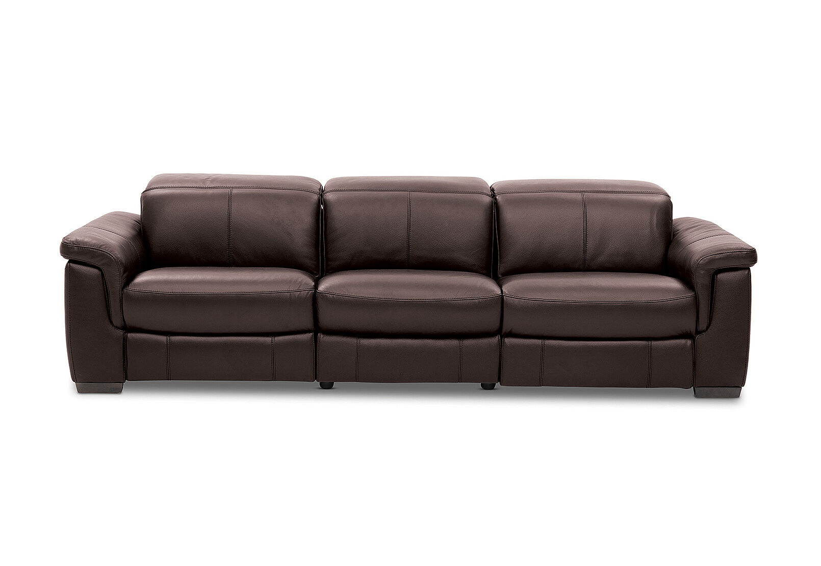 LUCIANO - Leather 3.5 Seater Sofa with 2 Electric Recliners LUCIANO
