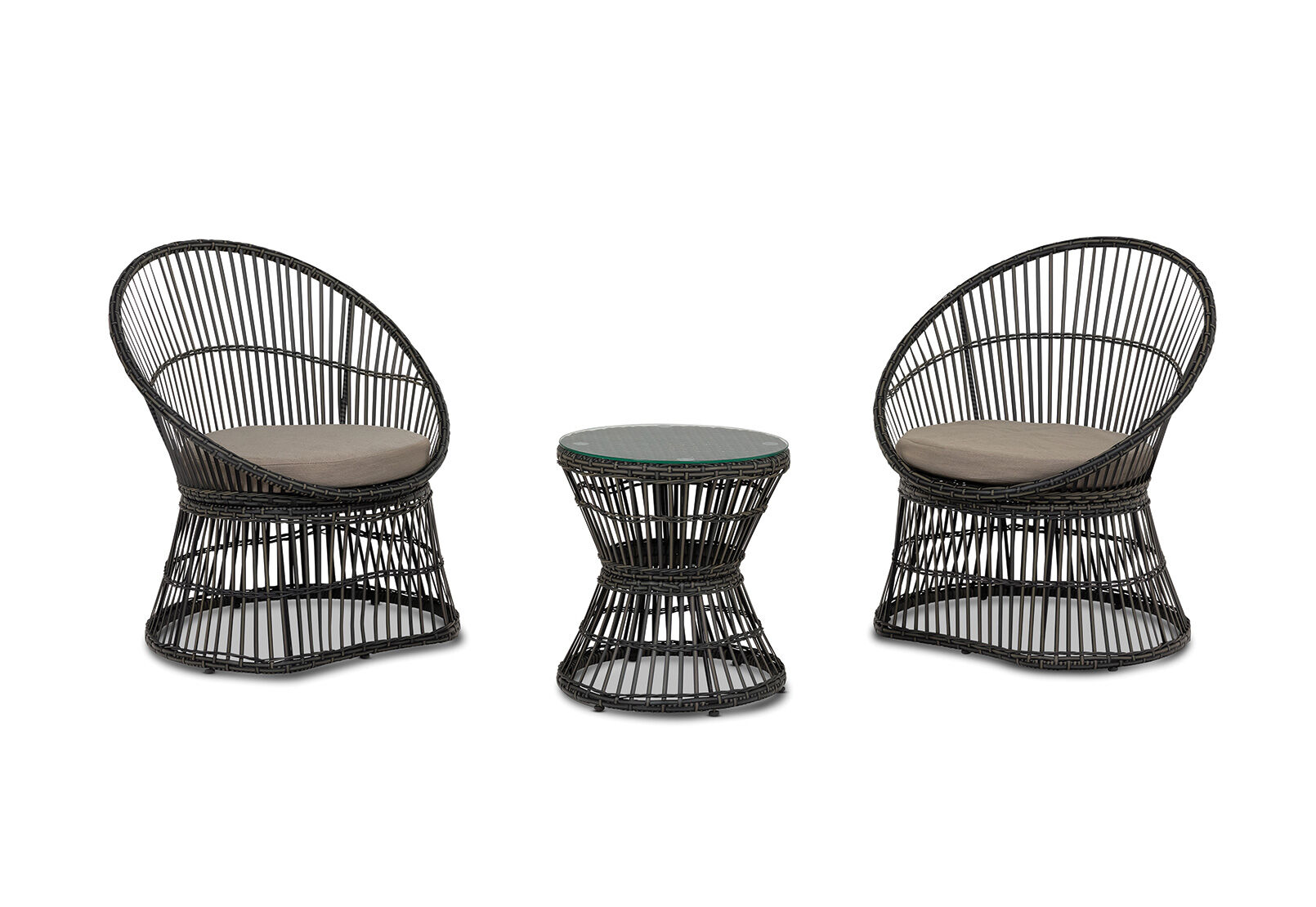 ORTIZ - Grey 3 Piece Outdoor Patio Set ORTIZ