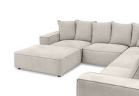 TILLEY FABRIC - Corner Lounge with Ottoman ( Fabric) TILLEY FABRIC