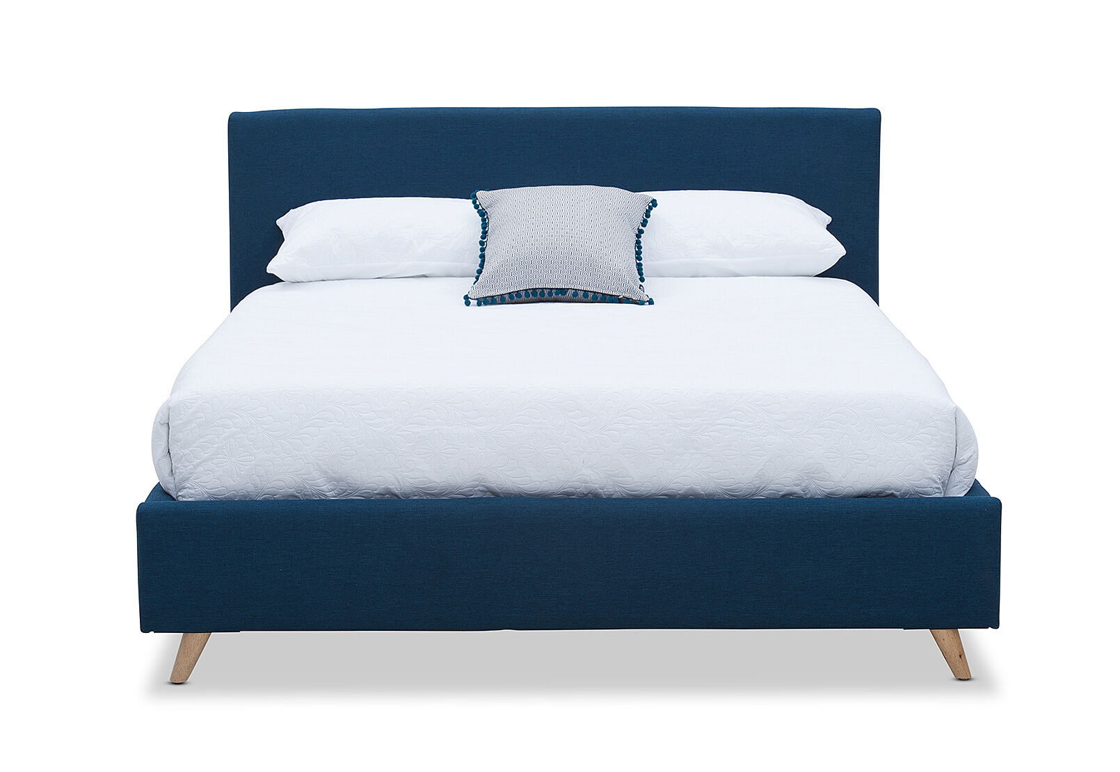 Blue Scandi Queen Bed Amart Furniture, Blue Bed Frame Double
