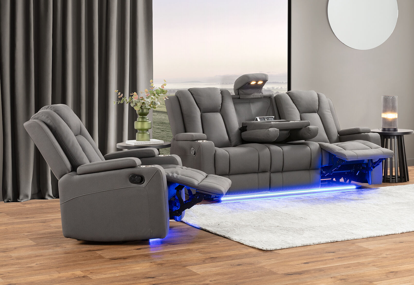 STEEL TRAVIS FABRIC Recliner2