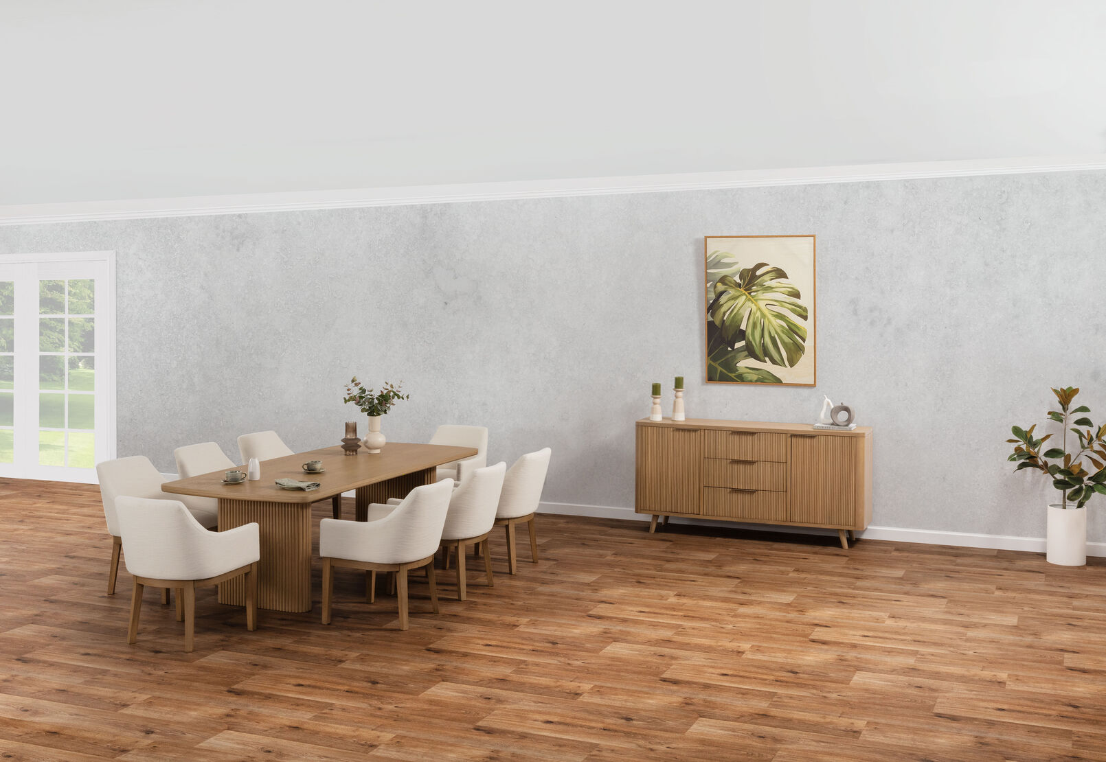 MIRAN - 7 Piece 2100 Dining Suite with Armondo Dining Chairs MIRAN