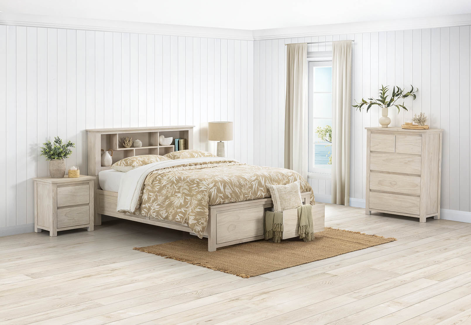 GALENE - 4 Piece Queen Tall Chest Bedroom Suite GALENE