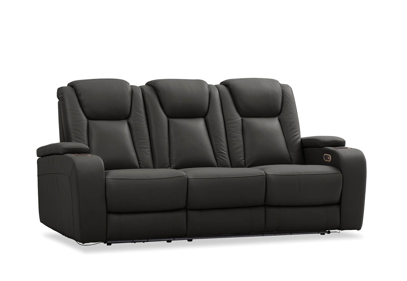 VULCAN - Leather 3 Seat Sofa with 2 Inbuilt Electric Recliners VULCAN