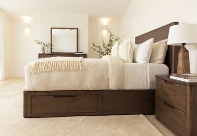 NICCOLO - 4 Piece 2 Drawer King Bed Dresser Suite