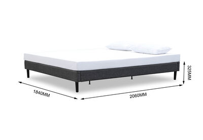 HALL - Grey King Bed Base