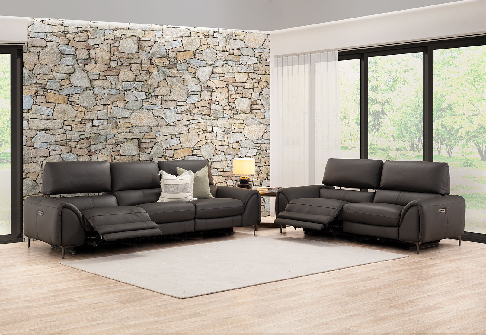 DOMINICO LEATHER - 3 Seater Electric Recliners DOMINICO LEATHER