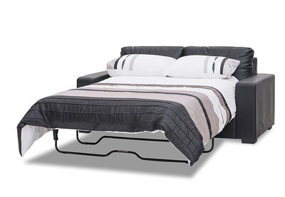 DIAMOND - Leather-Look 2.5 Seater Sofa Bed
