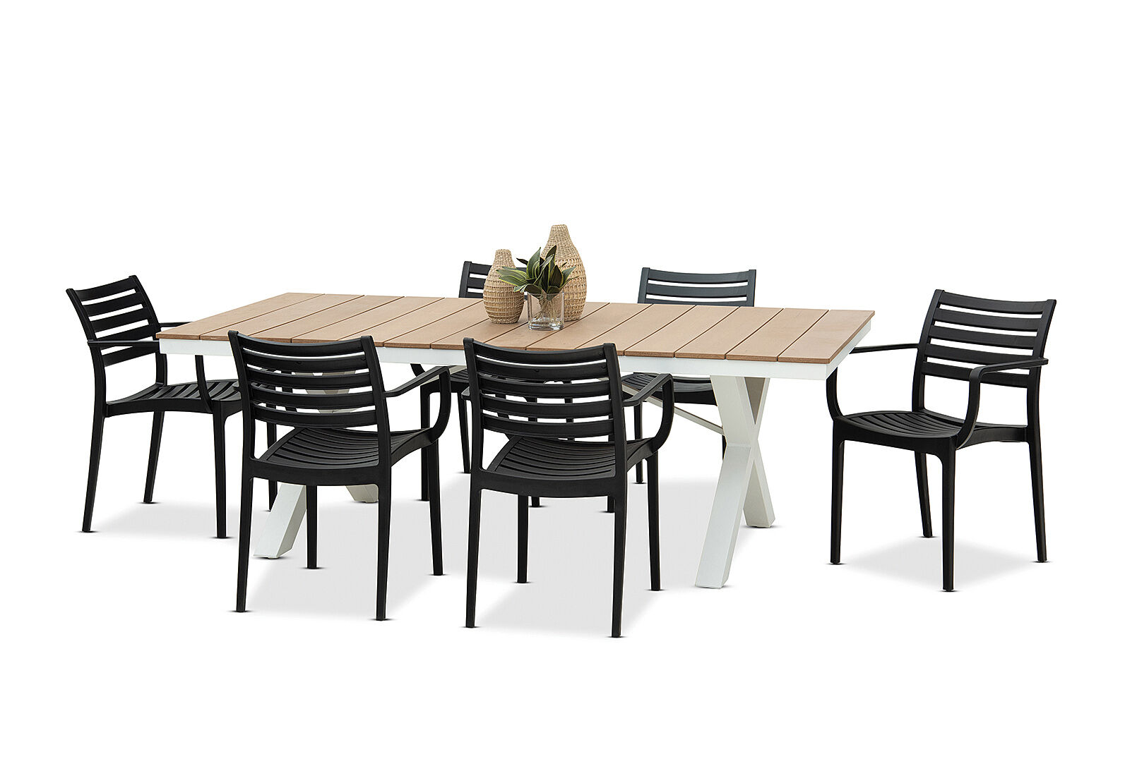 ELWOOD - 7 Piece Outdoor Dining Setting with Lyla Chairs ELWOOD