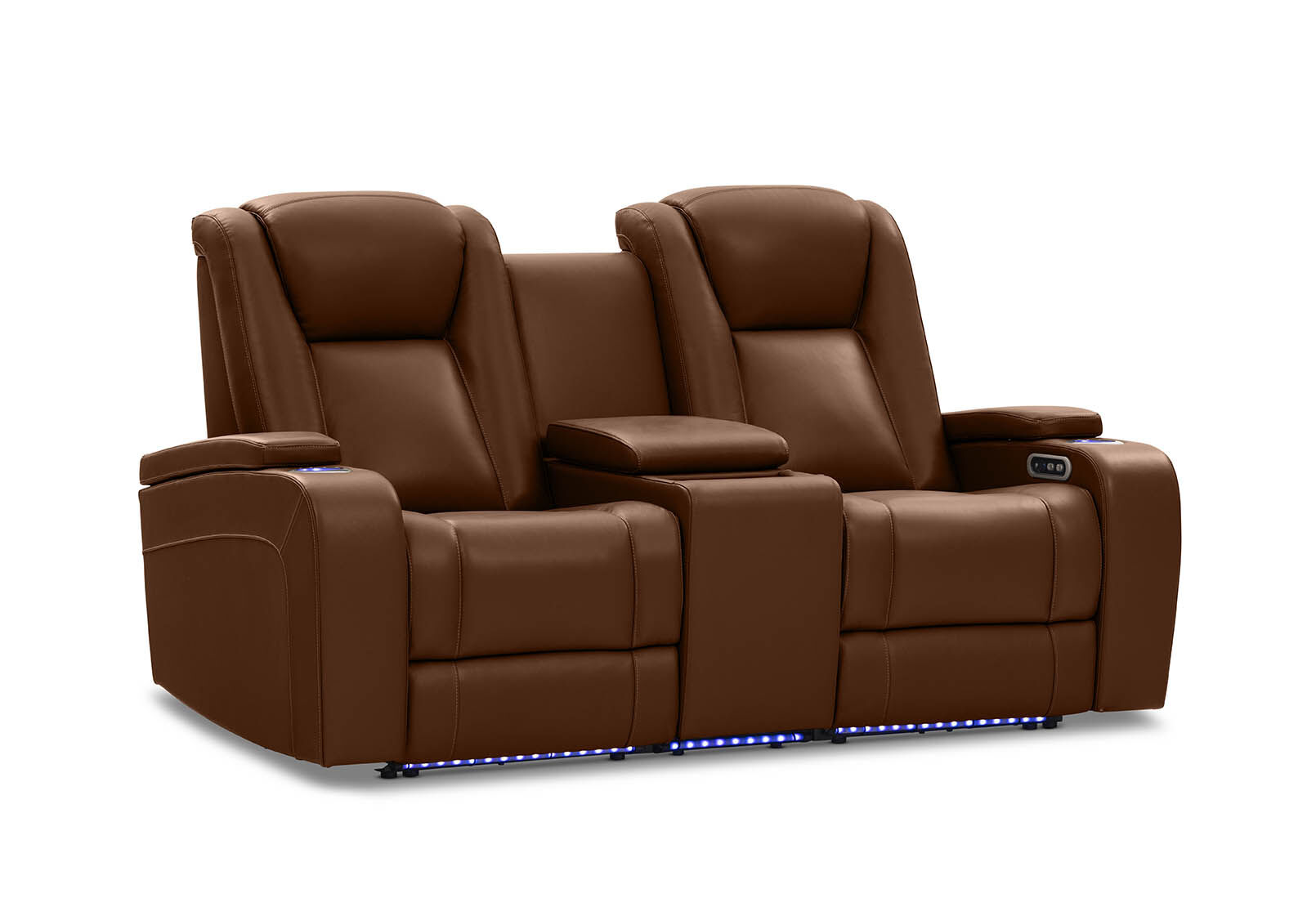 SENTINAL MK2 LEATHER - 2 Seater with 2 Electric Recliners and Console SENTINAL MK2 LEATHER