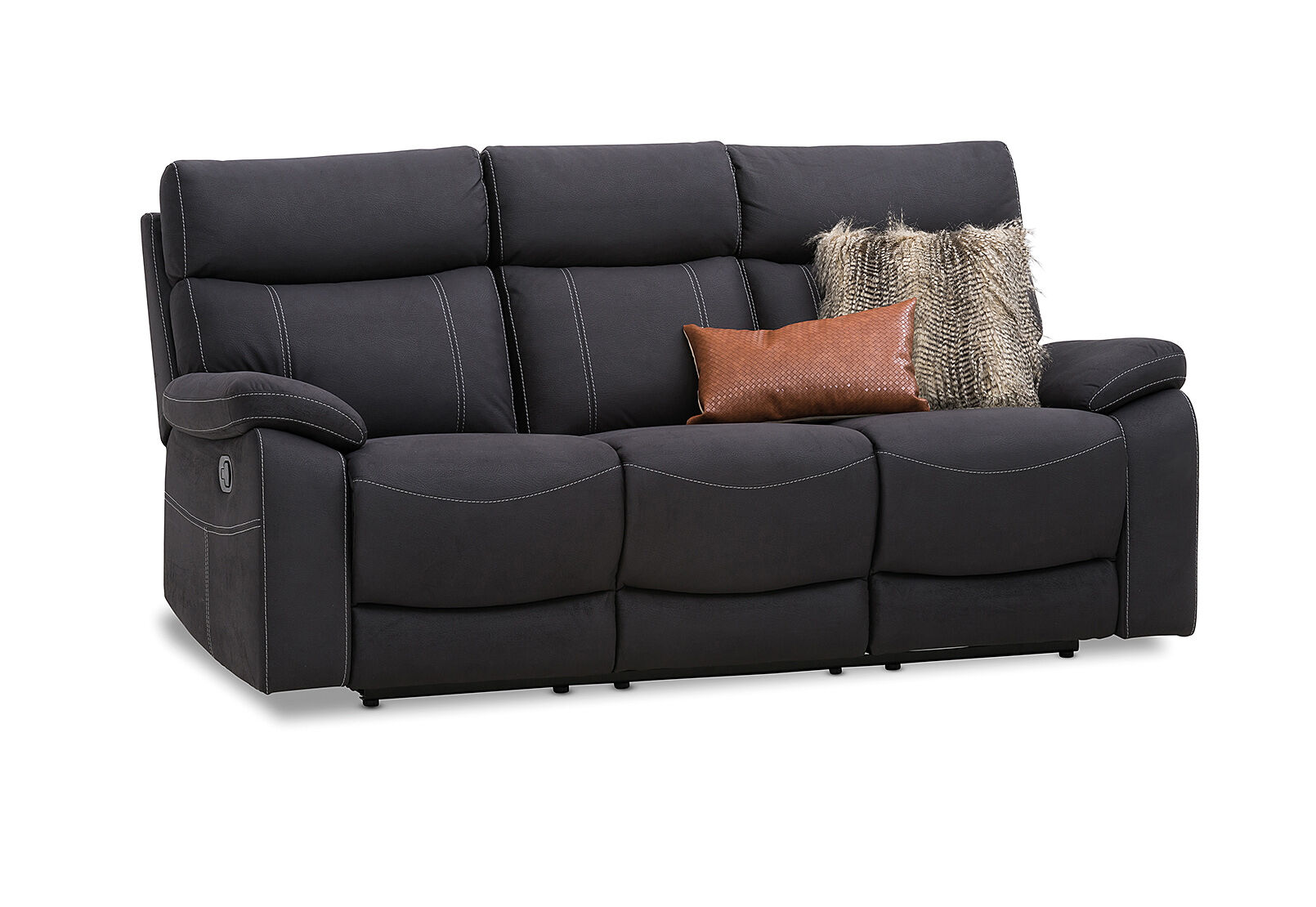 ALFRED - Fabric 3 Seater with 2 Inbuilt Recliners ALFRED