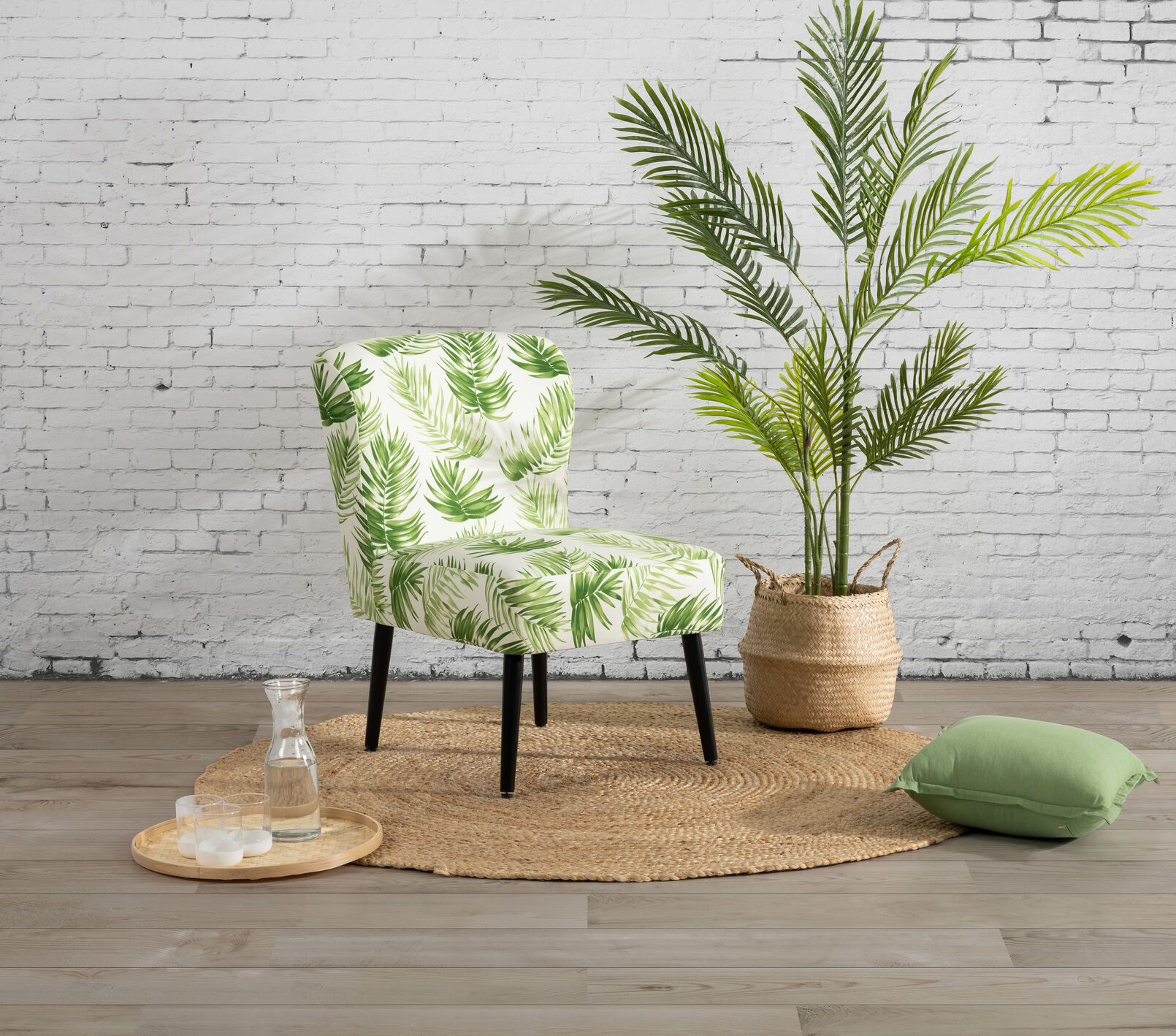 White Green Oasis Accent Chair Amart Furniture
