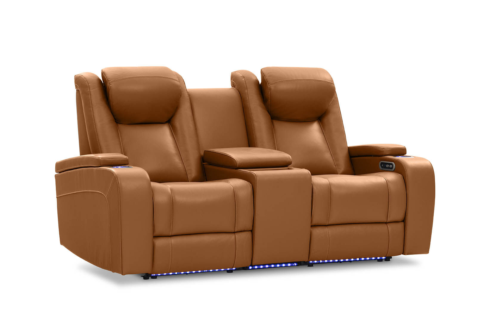 SENTINAL MK2 LEATHER - 2 Seater with 2 Electric Recliners and Console SENTINAL MK2 LEATHER