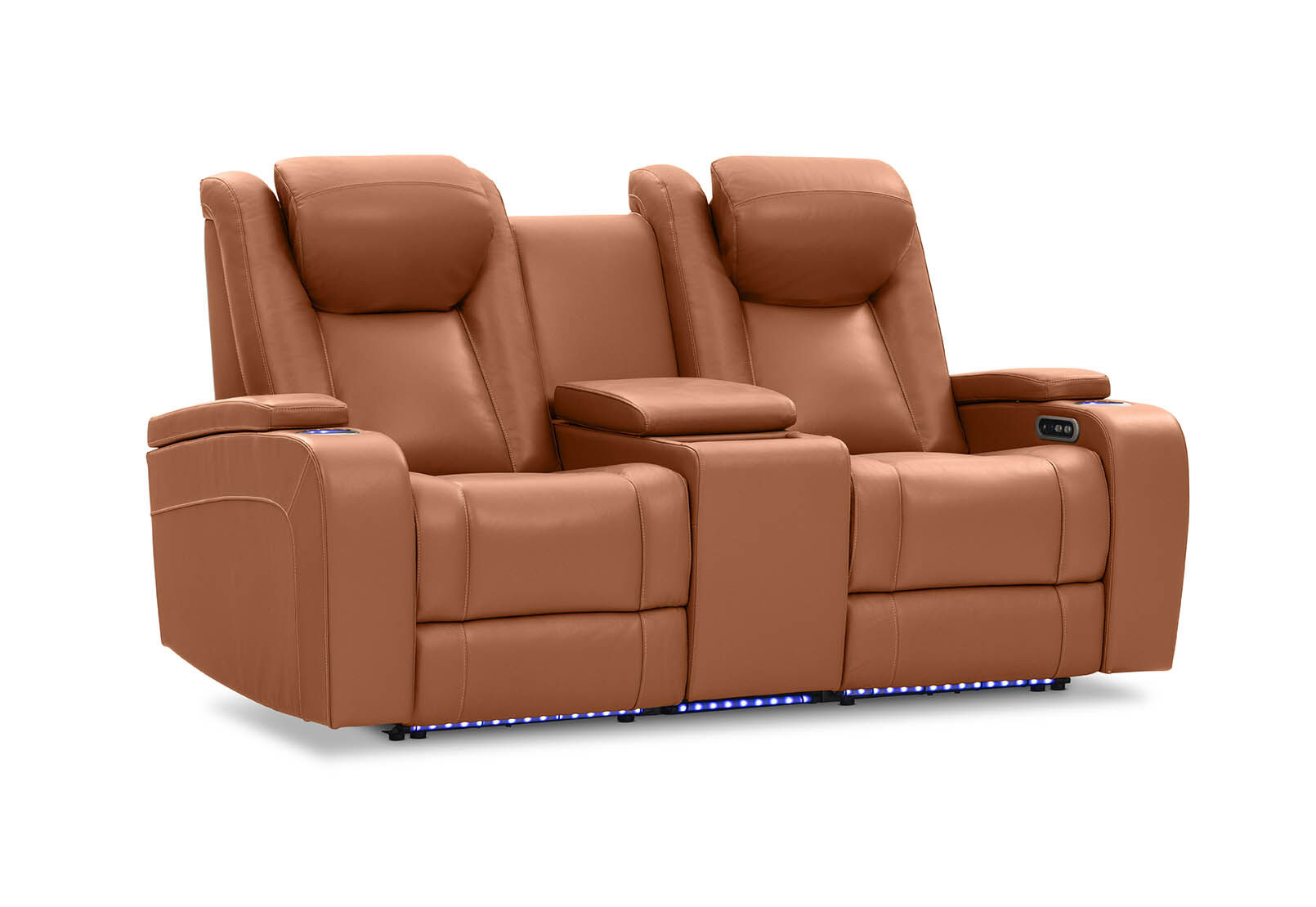 SENTINAL MK2 LEATHER - 2 Seater with 2 Electric Recliners and Console SENTINAL MK2 LEATHER