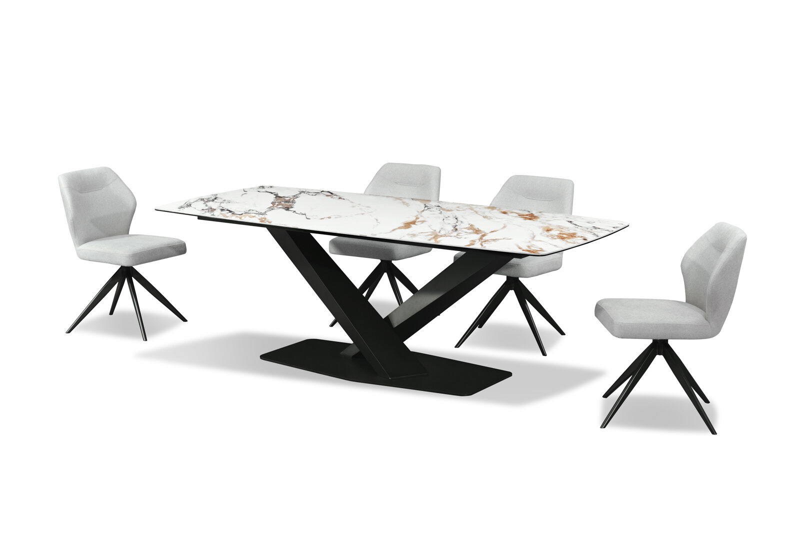 LEGANA - 7 Piece Dining Suite with Aldric Dining Chairs LEGANA