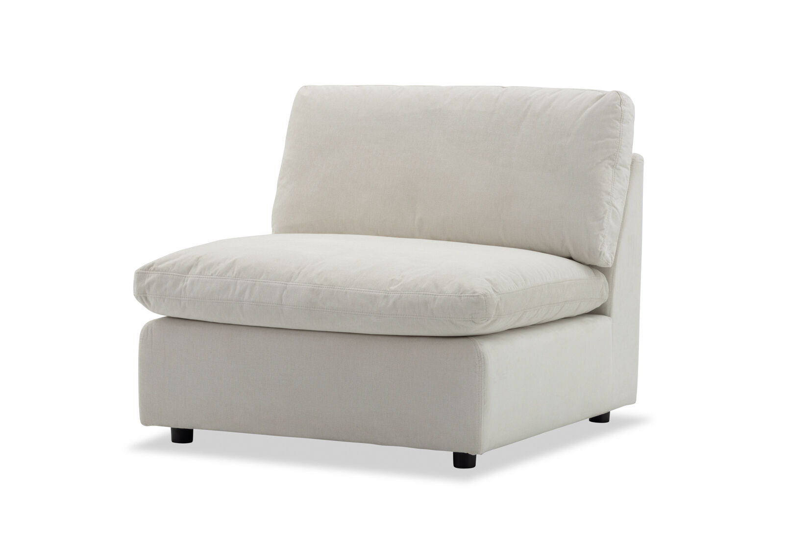 WHITE SUNNI FABRIC Modular Armless Chair