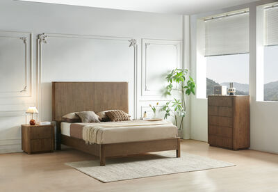 ADEONA - 4 Piece Queen Bed Tall Chest Suite